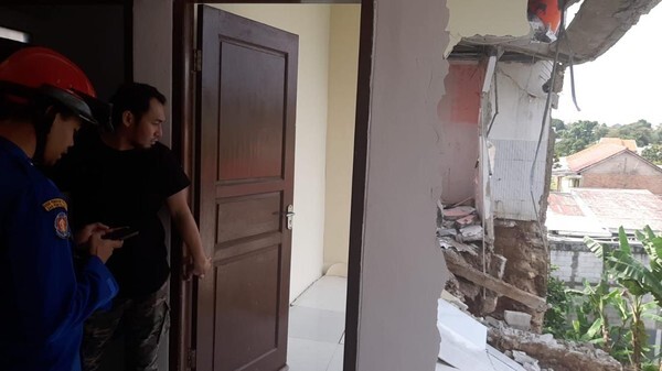 Longsor di Sukmajaya Depok, Dua Rumah Rusak Akibat Hujan Deras