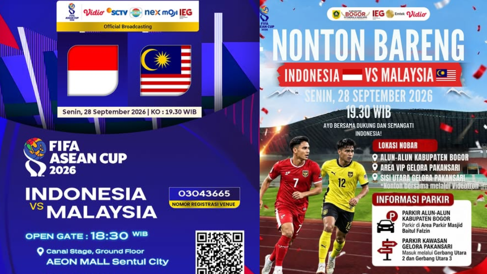 4 Lokasi Nobar Timnas Indonesia vs Malaysia FIFA ASEAN Cup 2026 di Bogor, Beri Dukungan Skuad Garuda