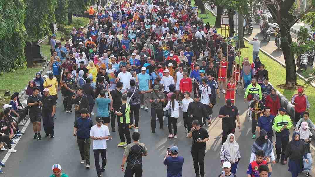 Ribuan Warga Padati CFD Tegar Beriman, Jalan Sehat Sekaligus Nikmati Layanan Publik