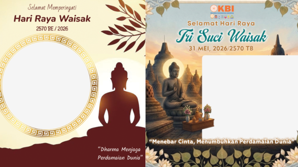 50 Twibbon Waisak 2026 Gratis dan Terbaru Lengkap Ucapan, Yuk Bagikan ke Medsos Hari Suci Agama Buddha