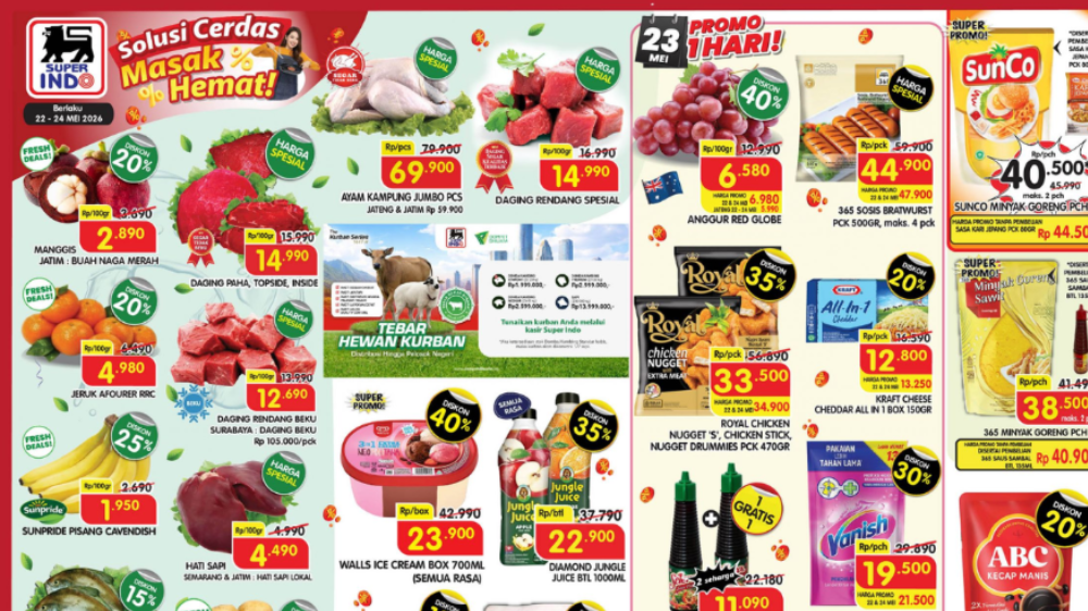 Katalog Promo JSM Superindo Minggu Ini 22-24 Mei 2026, Beli ABC Kecap Buat Masak Daging Hany Rp16 Ribuan