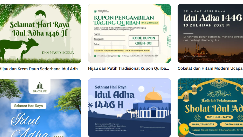 50 Kartu Ucapan Idul Adha 2026 Gratis dan Terbaru, Ide Update Status di Medsos