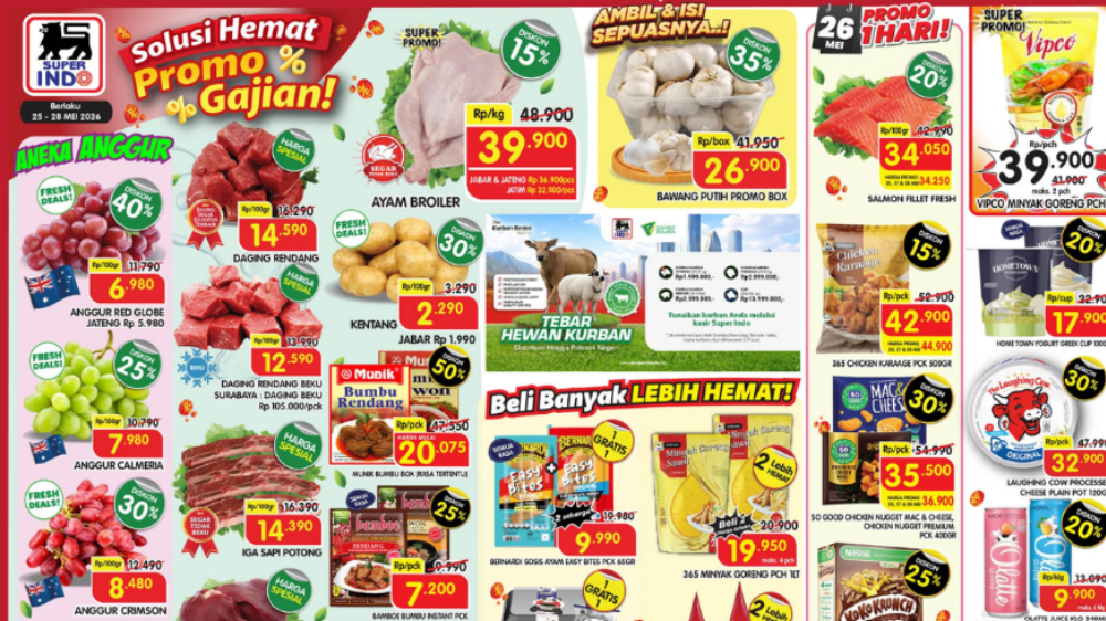 Katalog Promo Superindo Spesial Idul Adha 25-28 Mei 2026, Beli Bumbu Rendang Mulai Rp7 Ribuan