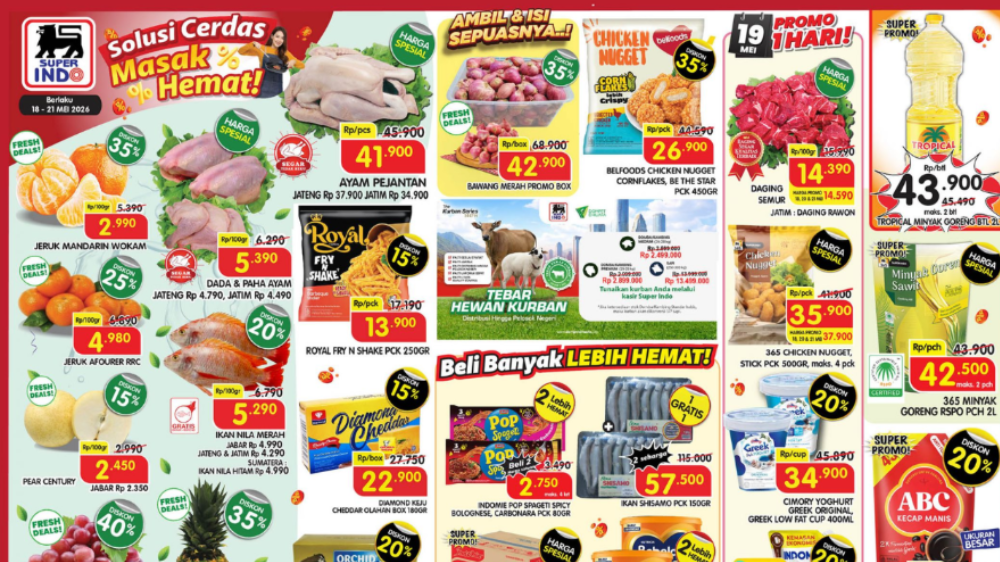 Promo Superindo Minggu Ini 18-21 Mei 2026, Diskon ABC Kecap Manis Cuma Rp20.500