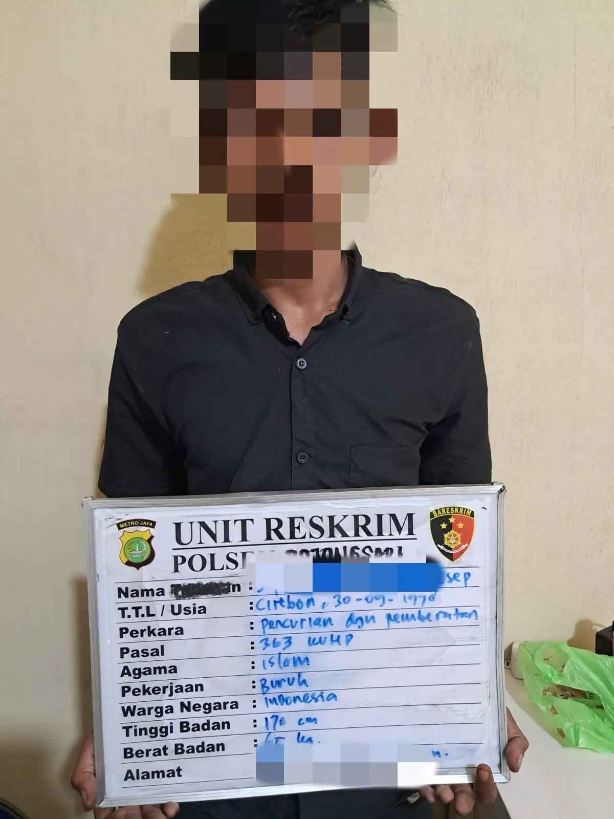 Polsek Bojongsari Bergerak Cepat Tangkap Pelaku Pencurian di Sawangan