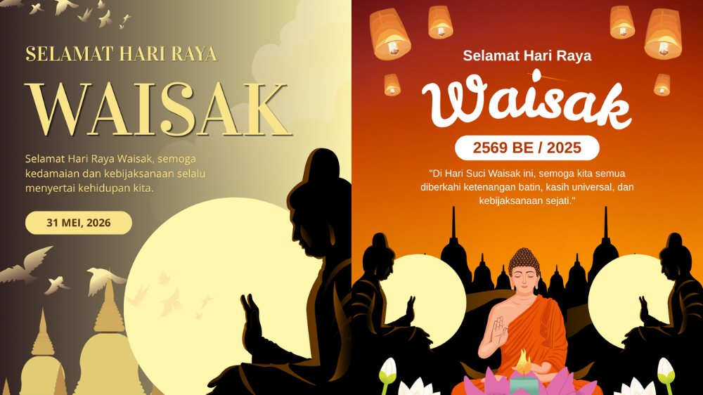 25 Kartu Ucapan Waisak 2026 Gratis dan Terbaru, Bagikan ke Medsos Bentuk Toleransi