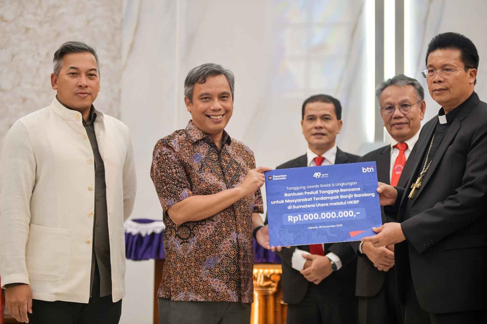 BTN Dan HKBP Inisiasi Salurkan Bantuan Bencana Banjir Bandang ke Sumatera Bagian Utara