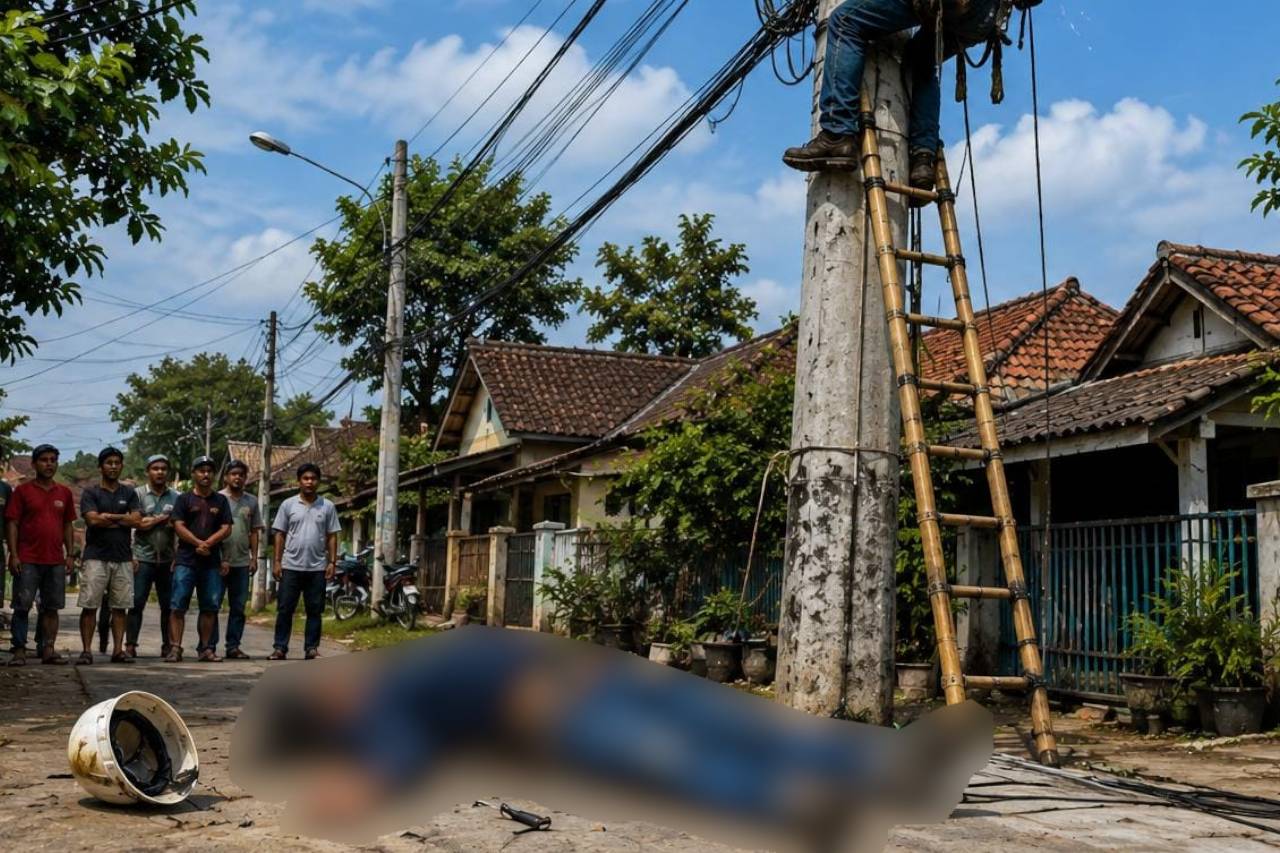Pekerja Tewas Tersengat Listrik Saat Perbaiki Jaringan WiFi di Parungpanjang