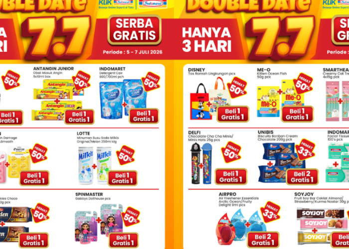 Promo Indomaret Minggu Ini Terbaru 6-9 Juli 2026, Spesial 7.7 Buy 1 Get 1