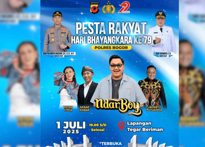 Pesta Rakyat Hari Bhayangkara ke-79 Polres Bogor, Ada Konser Gratis Ndarboy Genk