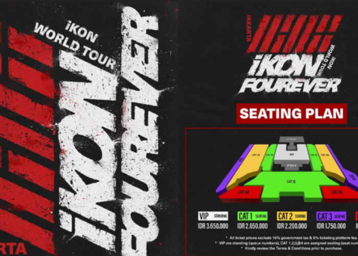 Harga dan Jadwal Penjualan Tiket Konser iKON di Jakarta 2026, Termurah Rp1,35 Juta
