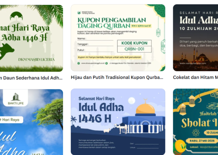 50 Kartu Ucapan Idul Adha 2026 Gratis dan Terbaru, Ide Update Status di Medsos