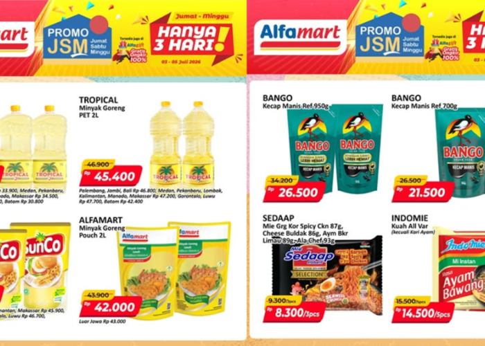 Katalog Promo JSM Alfamart Minggu Ini 3-5 Juli 2026, Diskon Kecap Bango Rp21.500