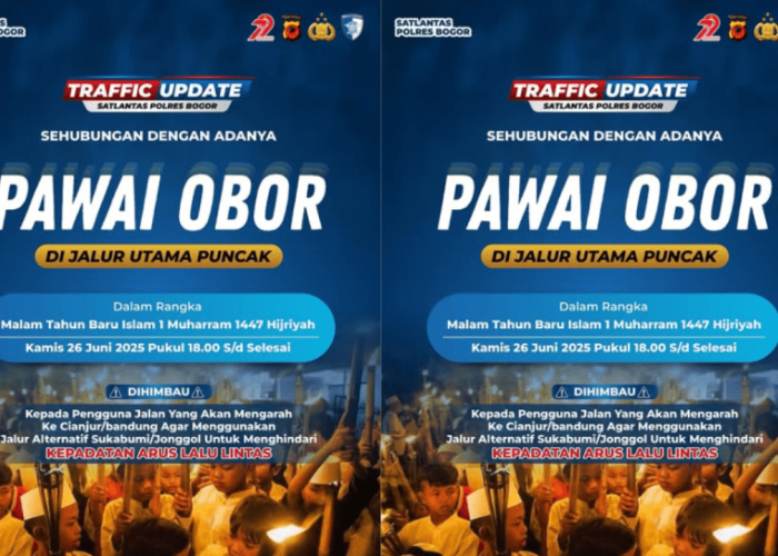 Ada Pawai Obor 1 Muharram, Satlantas Bogor Imbau Pengendara Hindari Jalur Puncak Malam ini