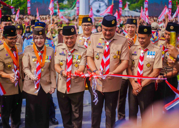 Dedie A. Rachim Hadiri Hari Pramuka ke-64, Simbol Kolaborasi Kota dan Kabupaten