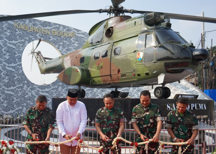 Bogor Ukir Sejarah Baru, Jadi Lokasi Monumen Helikopter Puma Pertama di Dunia