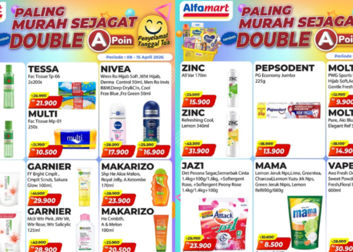 Promo JSM Alfamart 9-12 April 2026, Detergen JAZ 1 Cuma Rp23 Ribuan