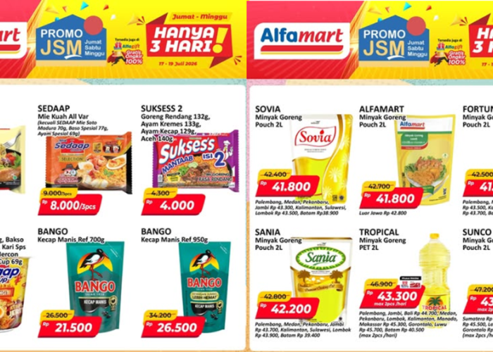 Promo JSM Alfamart Terbaru Minggu Ini 17-19 Juli 2026, Diskon Minyak Goreng-Kecap Manis Mulai Rp21 Ribuan