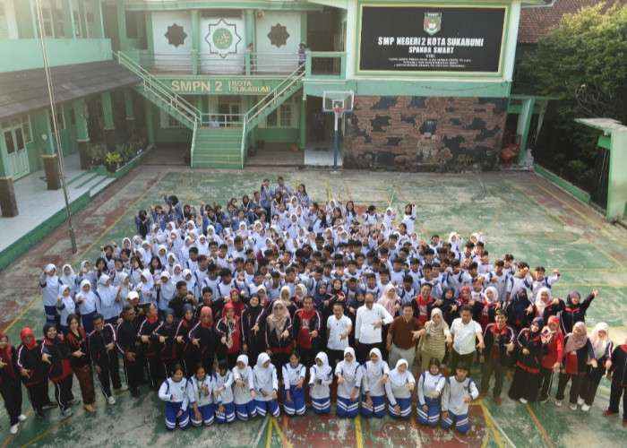 Wamen Fajar Ajak SMPN 2 Sukabumi Pagi Ceria: Stop Kekerasan, Sekolah Wajib Ramah Anak