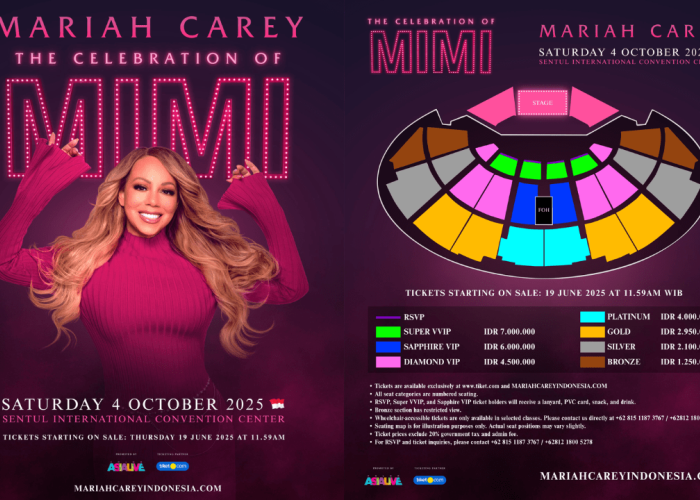 Konser Mariah Carey 2025 di Indonesia: Lokasi, Jadwal dan Harga Tiketnya 